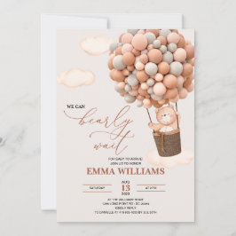 Baby Dusche Einladung Bär können wir frühzeitig wa