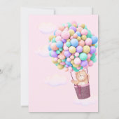 Baby Dusche Einladung Bären Balloons frühzeitig wa (Rückseite)