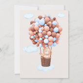 Baby Dusche Einladung Bären blau warten!  (Rückseite)