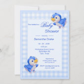 Baby Dusche Einladung Bluebirds (Vorderseite)