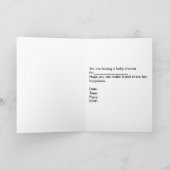 Baby Dusche Einladung Carriage & Balloons (Innenseite)