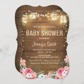 Baby Dusche Einladung Coed Rustic Floral Garden (Vorne/Hinten)