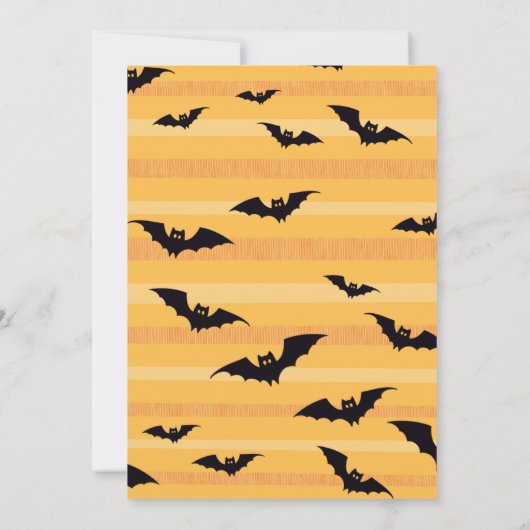 Baby Dusche Einladung für Little Boo Halloween. (Rückseite)