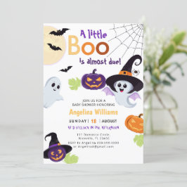Baby Dusche Einladung für Little Boo Halloween.
