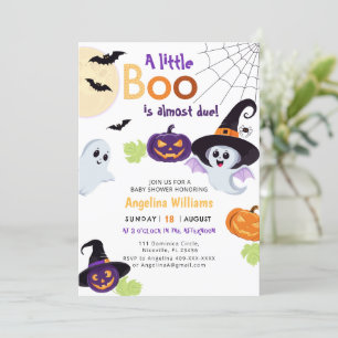 Baby Dusche Einladung für Little Boo Halloween.