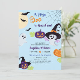 Baby Dusche Einladung für Little Boo Halloween.