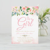 Baby Dusche Einladung ist eine Baby Dusche (Stehend Vorderseite)