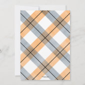 Baby Dusche Einladung kleiner Mann Orangenmarinade (Rückseite)