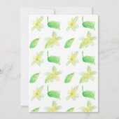 Baby Dusche Einladung Lamm Schafe Gelbe Blumen (Rückseite)