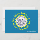 Baby Dusche Einladung mit der Flagge von South Dak (Rückseite)