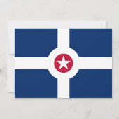 Baby Dusche Einladung mit Flagge von Indianapolis (Rückseite)