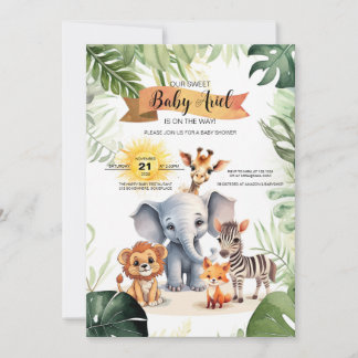 Baby Dusche Einladung niedliche Dschungelsafari Ti