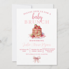 Baby Dusche Einladung - Pink Bow Brunch!