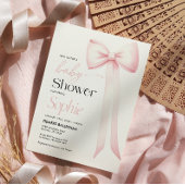 Baby Dusche Einladung Rosa Coquette Bow