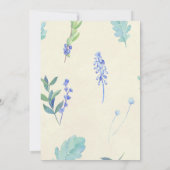 Baby Dusche Einladung Waldfuchs blau (Rückseite)