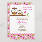 Baby-Dusche Einladungen Mädchen (Vorne/Hinten)