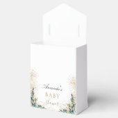 Baby Dusche eucalyptus Glitzer Name vielen Dank Geschenkschachtel (Geöffnet)