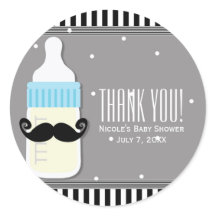 Baby Dusche Flasche & Mustache Moderne Gefallen