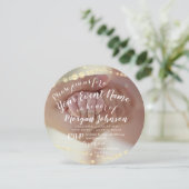 Baby Dusche Foto Confetti Foot Feet Gold Einladung (Stehend Vorderseite)