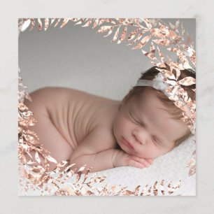 Baby Dusche Foto Floral Rose Gold Royal Baby Einladung