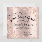 Baby Dusche Foto Floral Rose Pink Royal Baby Einladung (Vorderseite)