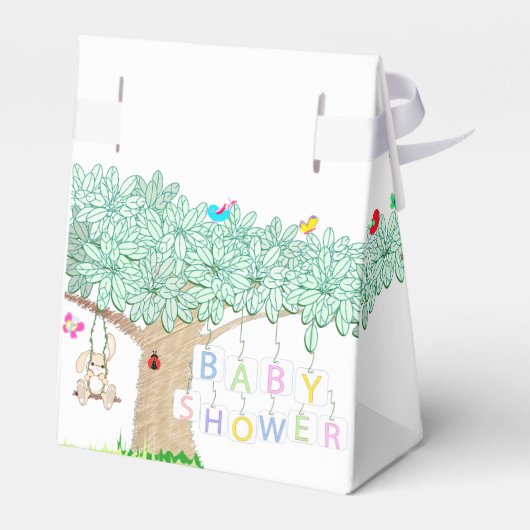 Baby Dusche Frühlingsgarten Feier Party Geschenkschachtel (Rückseite)