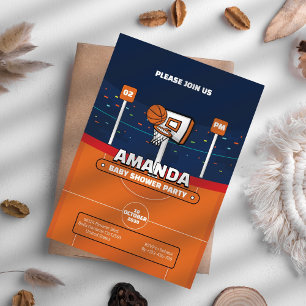 Baby-Dusche für Basket-Ball-Veranstaltungen Einladung