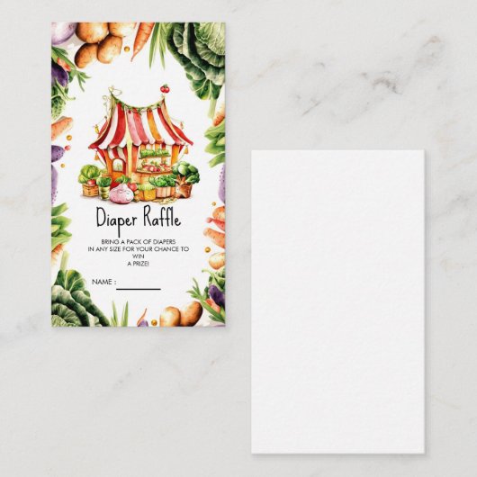 Baby-Dusche für den Markt für Kleinbauern Begleitkarte (Vorne/Hinten)