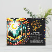 Baby-Dusche für digitales Woodland Forest Einladung (Stehend Vorderseite)