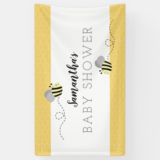 Baby-Dusche für graue Hummeln Banner (Vertikal)