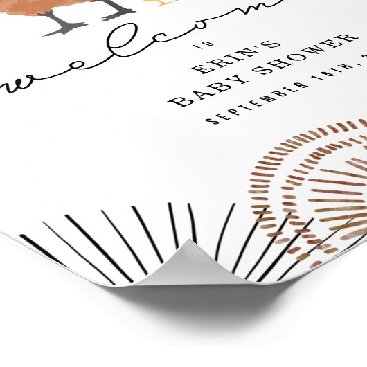 Baby-Dusche für Hühner Begrüßung 8x10 Poster (Ecke)