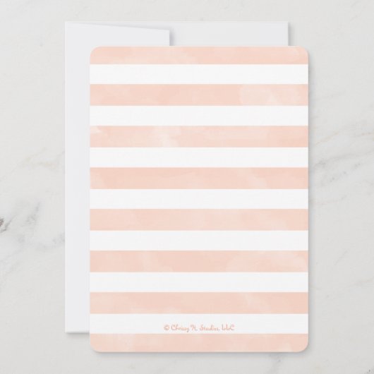 Baby-Dusche für Korallen und Navy Nautical Anchor Einladung (Rückseite)