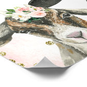 Baby-Dusche für Landtiere Begrüßungszeichen Poster (Ecke)