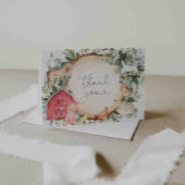 Baby-Dusche für Landtiere Danke Karte