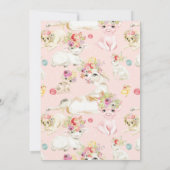 Baby-Dusche für Landtiere Einladung (Rückseite)