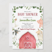 Baby-Dusche für Landtiere Einladung (Vorderseite)