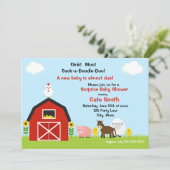 Baby-Dusche für Landtiere Einladung (Stehend Vorderseite)