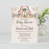 Baby-Dusche für Landtiere Einladung (Stehend Vorderseite)