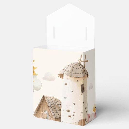 Baby-Dusche für Landtiere Geschenkschachtel (Geöffnet)