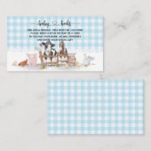 Baby-Dusche für Landtiere I Geburtstag Begleitkarte (Vorne/Hinten)