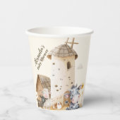 Baby-Dusche für Landtiere Pappbecher (Vorderseite)