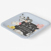 Baby-Dusche für Landtiere Pappteller (Gewinkelt)