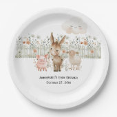 Baby-Dusche für Landtiere | Pappteller (Vorderseite)