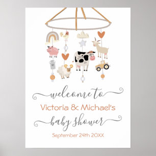 Baby-Dusche für Landtiere Poster
