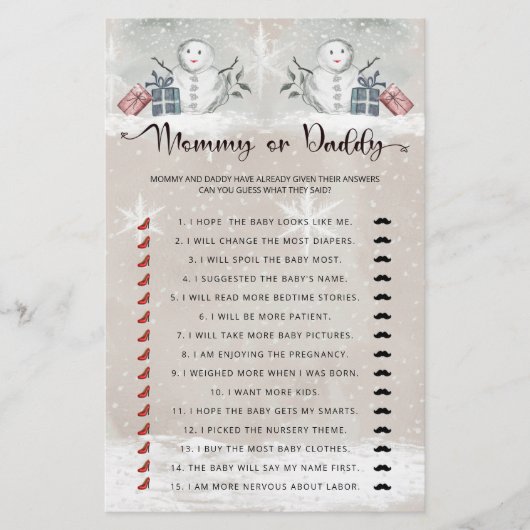 Baby-Dusche für Mama oder Papa (Vorderseite)