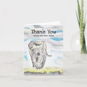 Baby-Dusche für Mama und Elefanten Dankeskarte (Vorderseite)