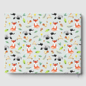 Baby-Dusche für männliche neutrale Waldtiere Gästebuch (Rückseite)