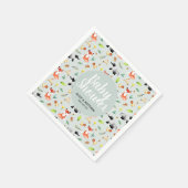 Baby-Dusche für männliche neutrale Waldtiere Serviette (Ecke)