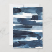 Baby-Dusche für Navy Blue und White Coral Reef Einladung (Rückseite)