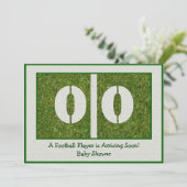 Baby Dusche für Neugeborene Football Player Einladung (Stehend Vorderseite)